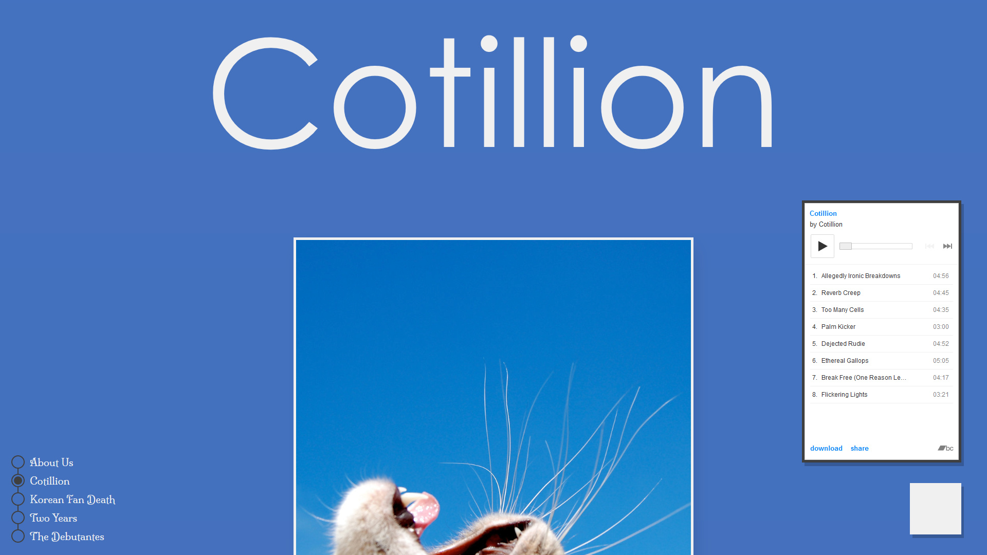 cotillion.band website
            screenshot